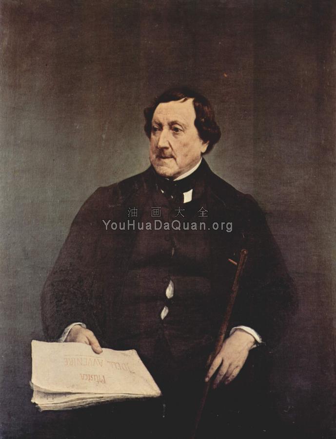 Portrait of Gioacchino Rossini - 弗朗切斯科·海兹